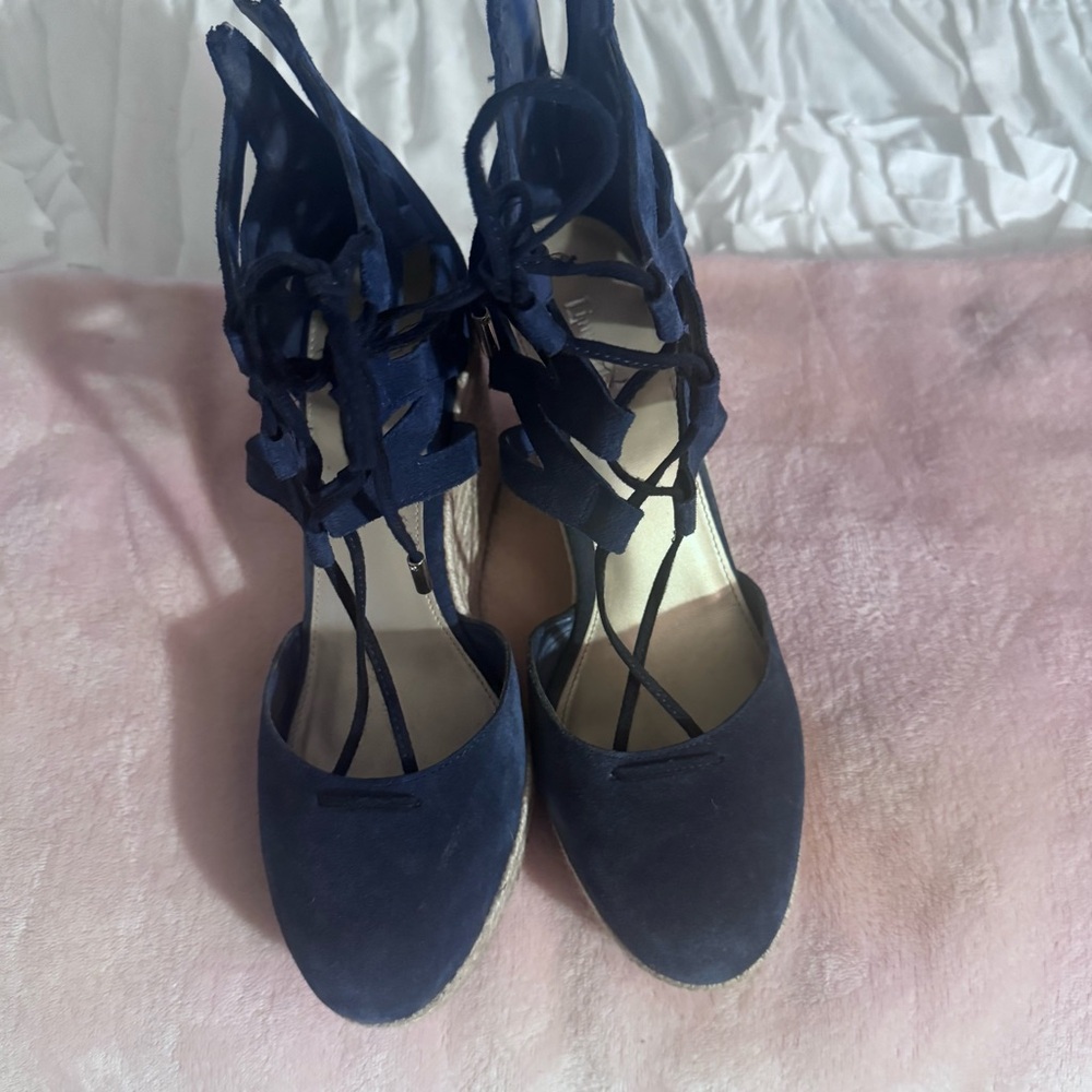 Limelight Navy Lace-Up Espadrilles